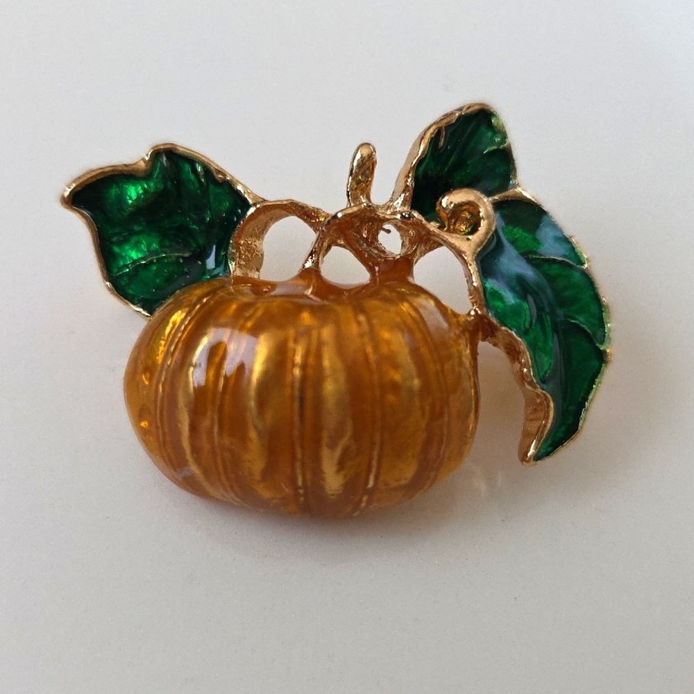 Pumpkin Brooch Thanksgiving Haloween Fall Autumn BRB